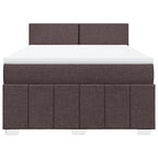 Boxspringbett mit Matratze Dunkelbraun 140x200 cm Stoff