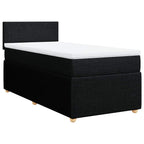 Boxspringbett mit Matratze Schwarz 90x190 cm Stoff
