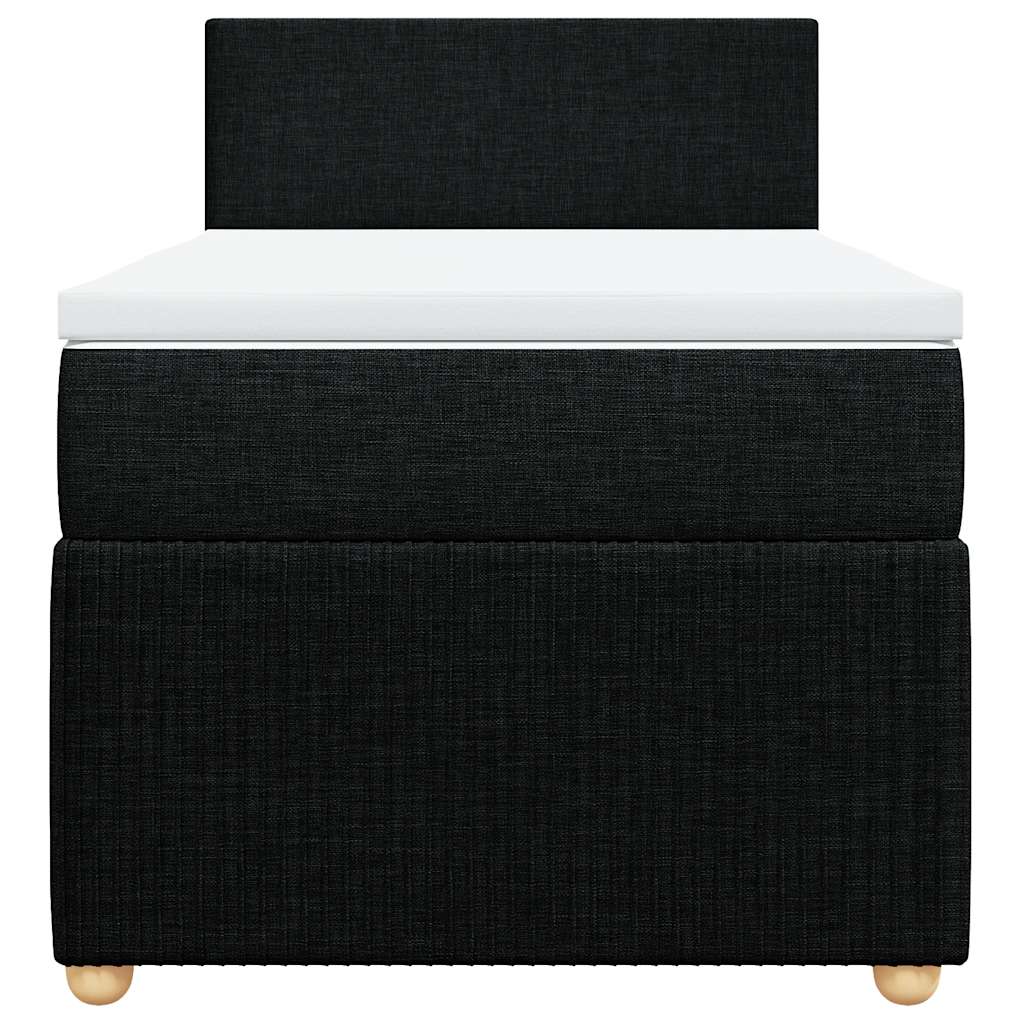 Boxspringbett mit Matratze Schwarz 90x190 cm Stoff
