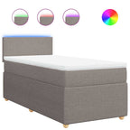Boxspringbett mit Matratze Taupe 90x200 cm Stoff