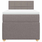 Boxspringbett mit Matratze Taupe 90x200 cm Stoff