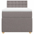 Boxspringbett mit Matratze Taupe 90x200 cm Stoff