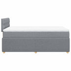 Boxspringbett mit Matratze Hellgrau 120x190 cm Stoff