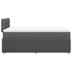 Boxspringbett mit Matratze Dunkelgrau 120x190 cm Stoff