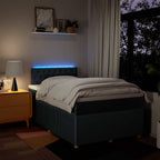 Boxspringbett mit Matratze Blau 120x190 cm Stoff