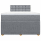 Boxspringbett mit Matratze Hellgrau 120x190 cm Stoff