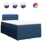 Boxspringbett mit Matratze Blau 120x200 cm Stoff