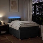 Boxspringbett mit Matratze Dunkelgrau 120x200 cm Stoff