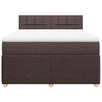 Boxspringbett mit Matratze Dunkelbraun 140x190 cm Stoff