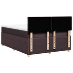 Boxspringbett mit Matratze Dunkelbraun 140x190 cm Stoff