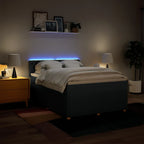 Boxspringbett mit Matratze Blau 160x200 cm Stoff
