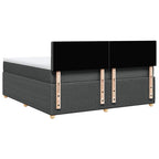 Boxspringbett mit Matratze Dunkelgrau 180x200 cm Stoff