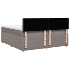 Boxspringbett mit Matratze Taupe 180x200 cm Stoff