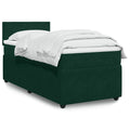 Boxspringbett mit Matratze Dunkelgrün 80x200 cm Samt