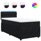Boxspringbett mit Matratze Schwarz 80x200 cm Samt