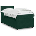 Boxspringbett mit Matratze Dunkelgrün 90x200 cm Samt