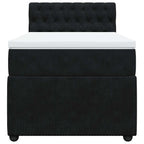 Boxspringbett mit Matratze Schwarz 100x200 cm Samt
