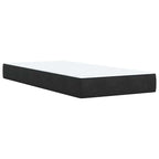 Boxspringbett mit Matratze Schwarz 100x200 cm Samt