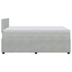 Boxspringbett mit Matratze Hellgrau 120x190 cm Samt