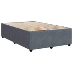 Boxspringbett mit Matratze Dunkelgrau 120x190 cm Samt