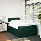 Boxspringbett mit Matratze Dunkelgrün 120x190 cm Samt