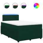 Boxspringbett mit Matratze Dunkelgrün 120x190 cm Samt
