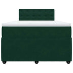 Boxspringbett mit Matratze Dunkelgrün 120x190 cm Samt