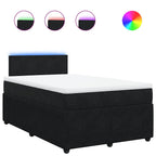 Boxspringbett mit Matratze Schwarz 120x200 cm Samt