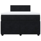Boxspringbett mit Matratze Schwarz 120x200 cm Samt