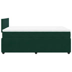 Boxspringbett mit Matratze Dunkelgrün 120x200 cm Samt