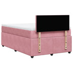 Boxspringbett mit Matratze Rosa 120x200 cm Samt