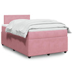 Boxspringbett mit Matratze Rosa 120x200 cm Samt
