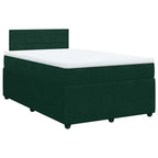 Boxspringbett mit Matratze Dunkelgrün 120x200 cm Samt