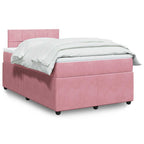 Boxspringbett mit Matratze Rosa 120x200 cm Samt