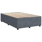 Boxspringbett mit Matratze Dunkelgrau 120x200 cm Samt