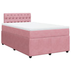 Boxspringbett mit Matratze Rosa 120x200 cm Samt