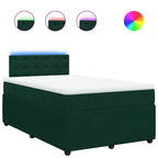 Boxspringbett mit Matratze Dunkelgrün 120x200 cm Samt