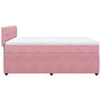 Boxspringbett mit Matratze Rosa 140x190 cm Samt