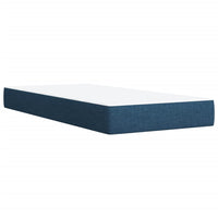 Boxspringbett mit Matratze Blau 90x190 cm Stoff