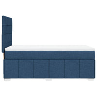 Boxspringbett mit Matratze Blau 90x190 cm Stoff