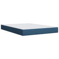 Boxspringbett mit Matratze Blau 140x200 cm Stoff