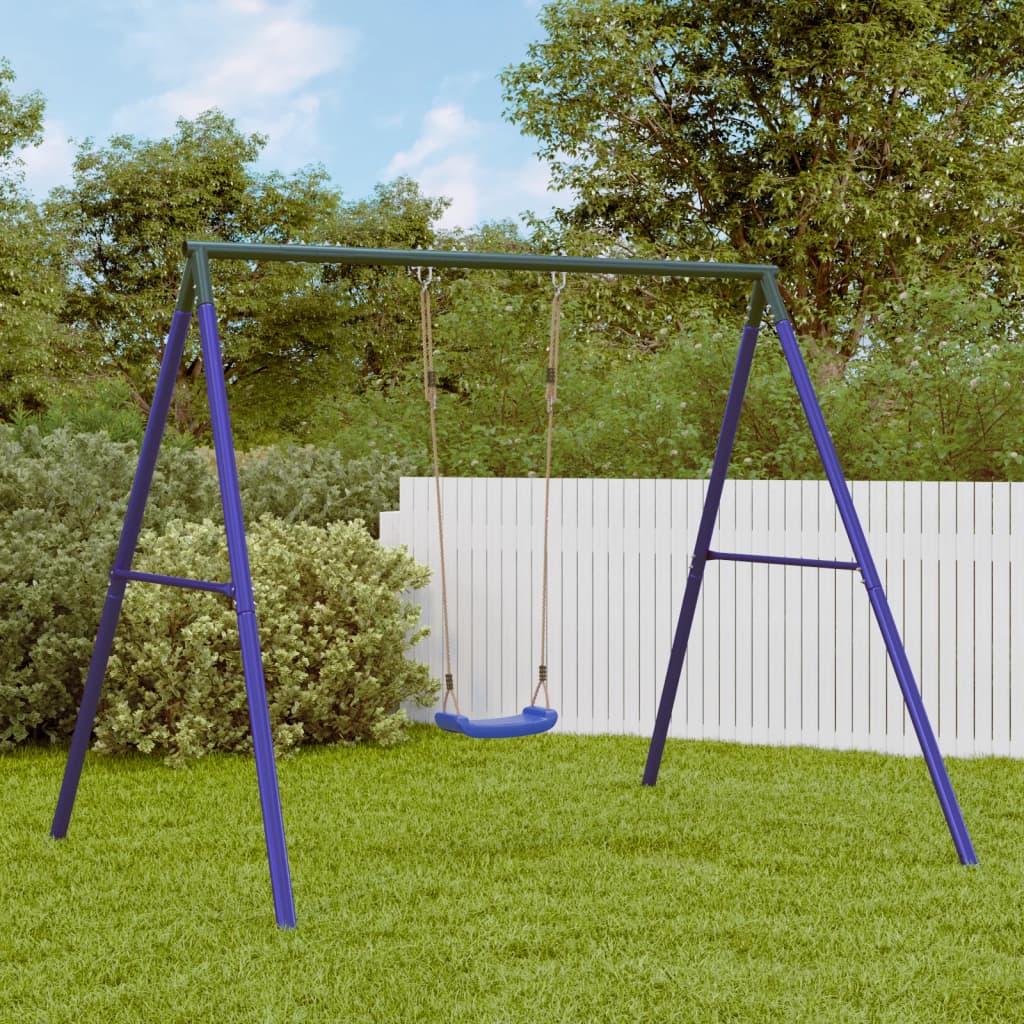 Schaukelgestell mit 2 Haken Blau Stahl