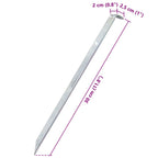 Zeltheringe 24 Stk. 30 cm Ø20 mm Verzinkter Stahl