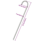 Zeltheringe 6 Stk. 37 cm Ø10 mm Verzinkter Stahl