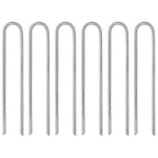 Zeltheringe 6 Stk. U-Form 30 cm Ø7 mm Verzinkter Stahl