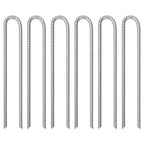 Zeltheringe 6 Stk. U-Form 41,5 cm Ø12 mm Verzinkter Stahl