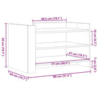Couchtisch Schwarz 80x50x50 cm Holzwerkstoff