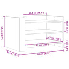 Couchtisch Grau Sonoma 80x50x50 cm Holzwerkstoff