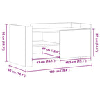 Couchtisch Sonoma-Eiche 100x50x50 cm Holzwerkstoff