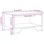 Couchtisch Sonoma-Eiche 75x51x40 cm Holzwerkstoff